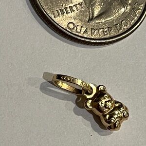 14K Gold Teddy Bear pendant